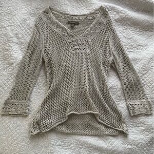 Tommy Bahama Linen Crochet Top